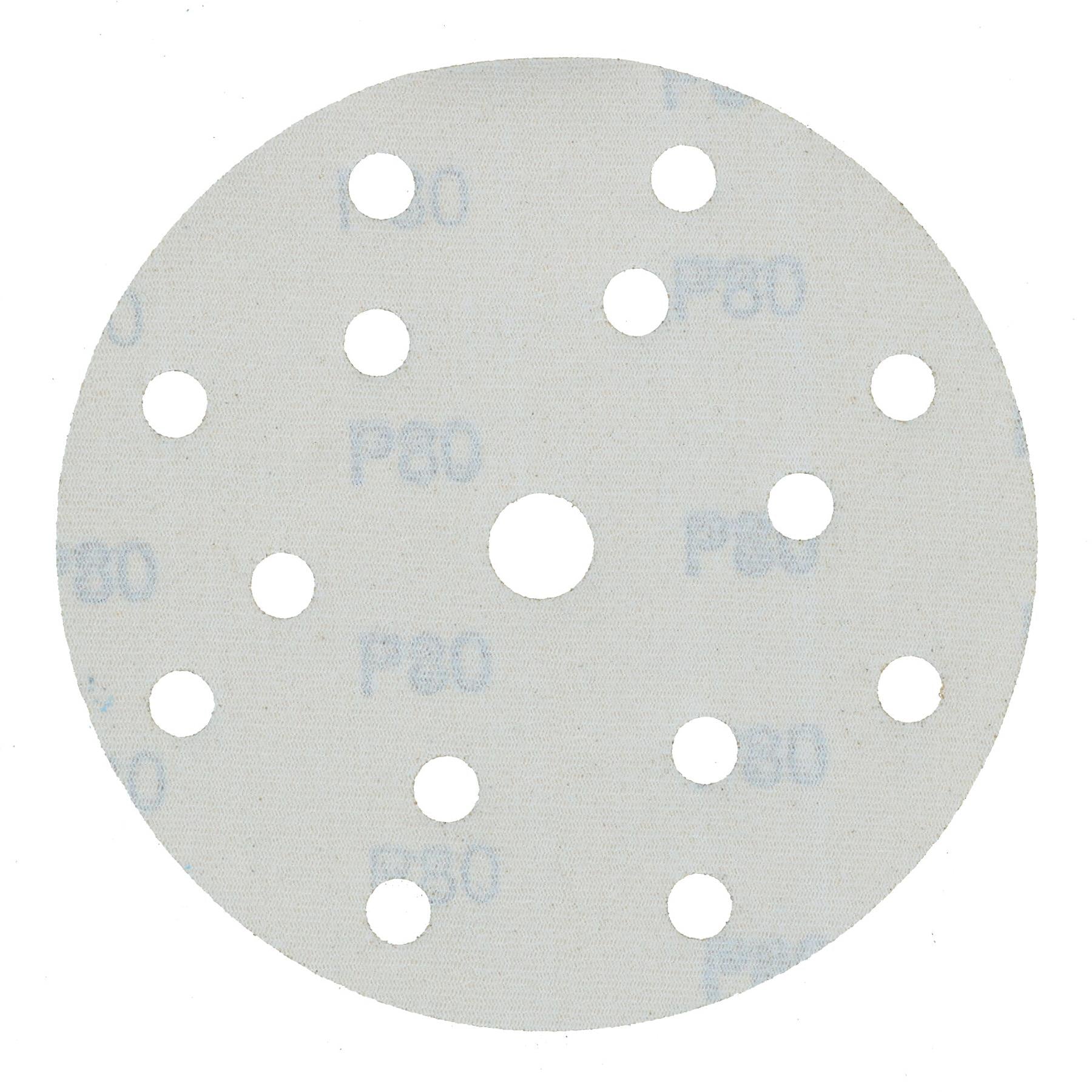 150mm Sanding Discs Aluminium Oxide Abrasive 80 Grit 15 Hole Hook + Loop