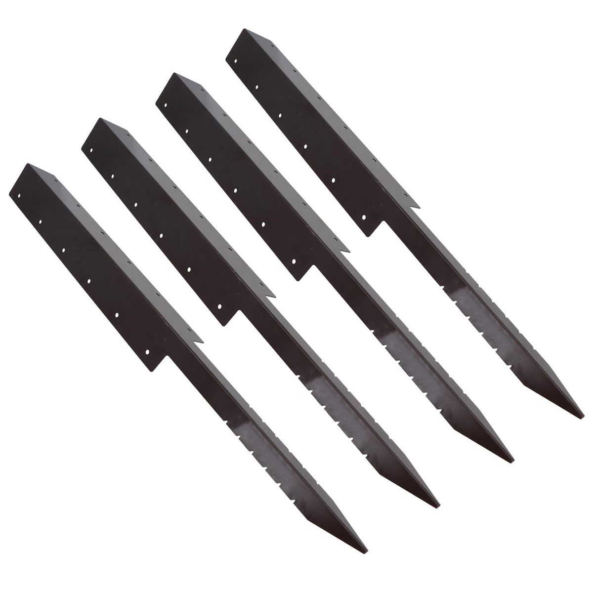 Garden Triple Sleeper Corner Support Stake Spike Fastener Brown 930mm