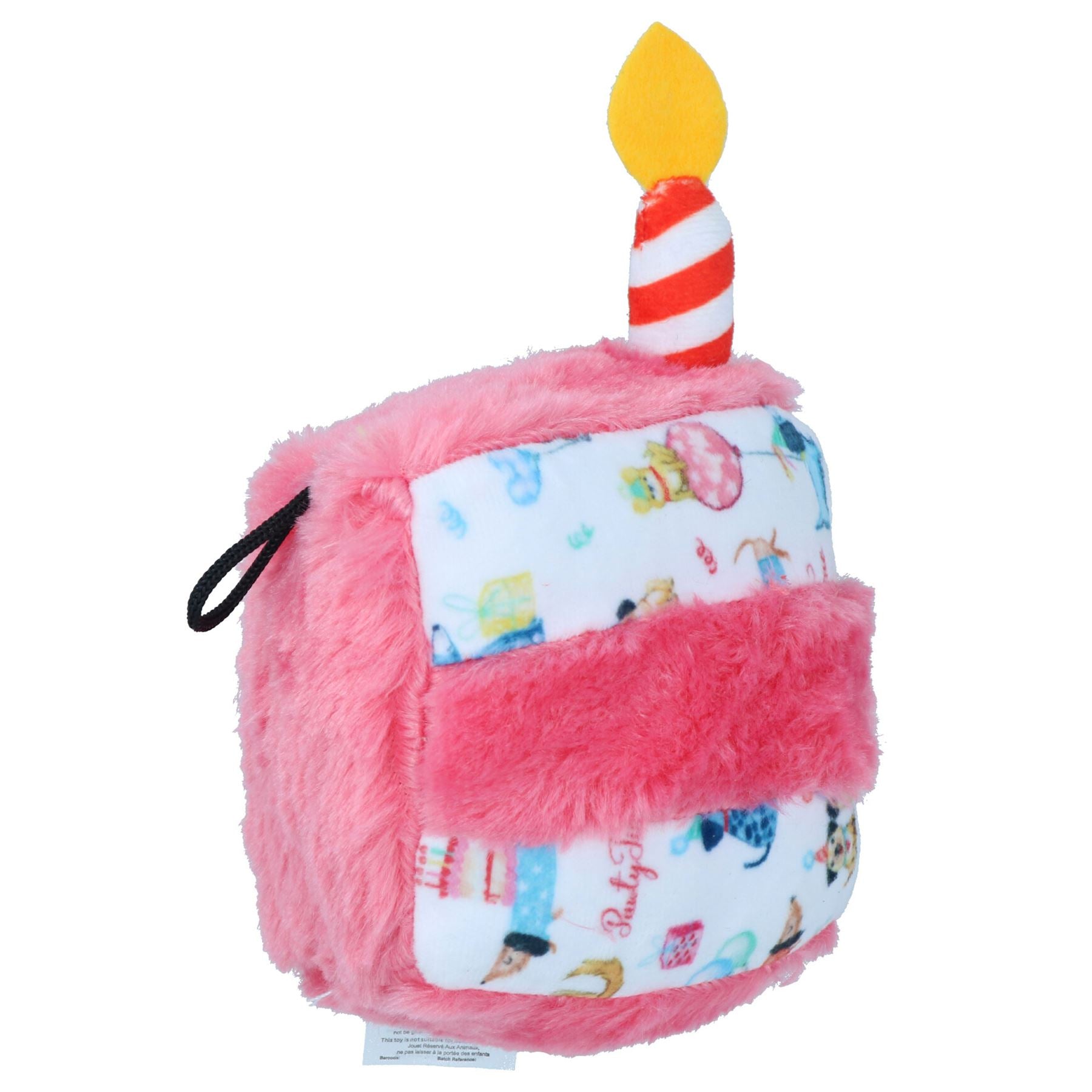 Super Soft Plush Squeaky Birthday Cake Piece Toy Dog Puppy Happy Birthday Gift
