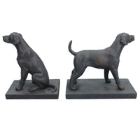 Dog Bookends Labrador Ornament Figurine Cast Iron Book Ends Stand Holder