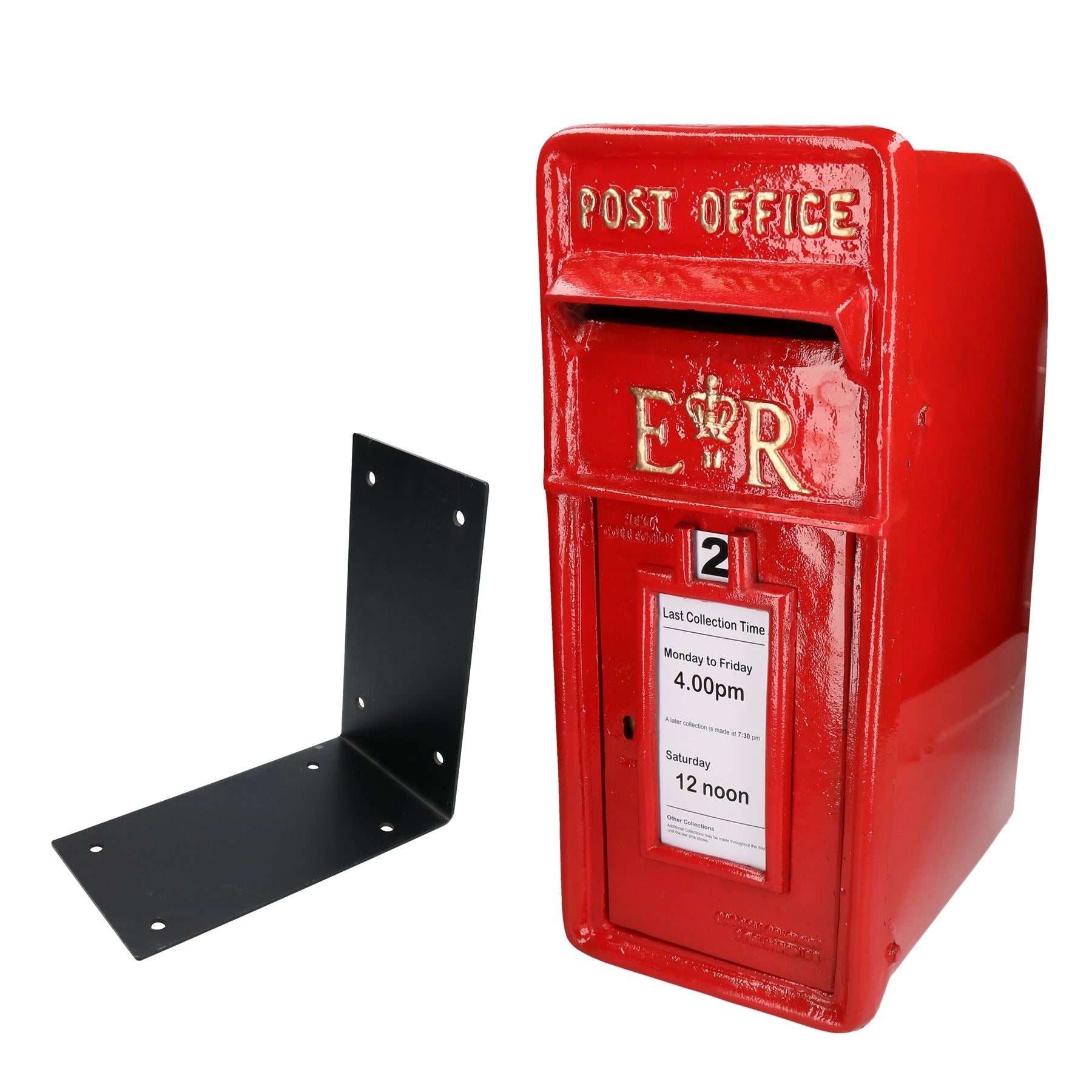 ER Royal Mail Post Mail Letter Box Replica Cast Iron Red Post Office & Wall Mount