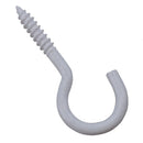 Screw Hook Fasteners Hangers White Plastic Finish 14mm Dia 40mm length