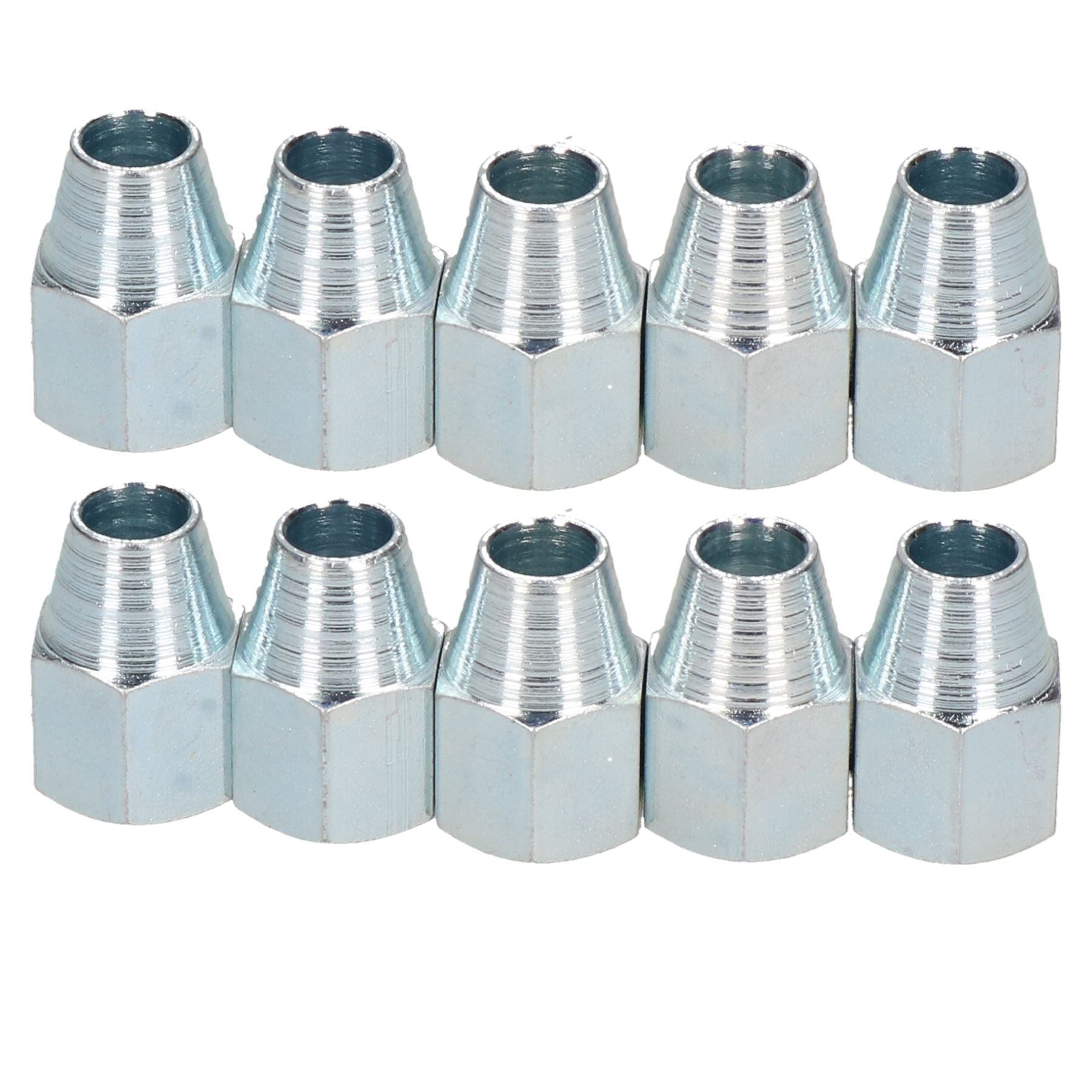 Kurze 1/2" x 20 UNF männliche + weibliche Stahl-Bremsleitungsverschraubungen für 5/16"-Rohre, 20 Stück