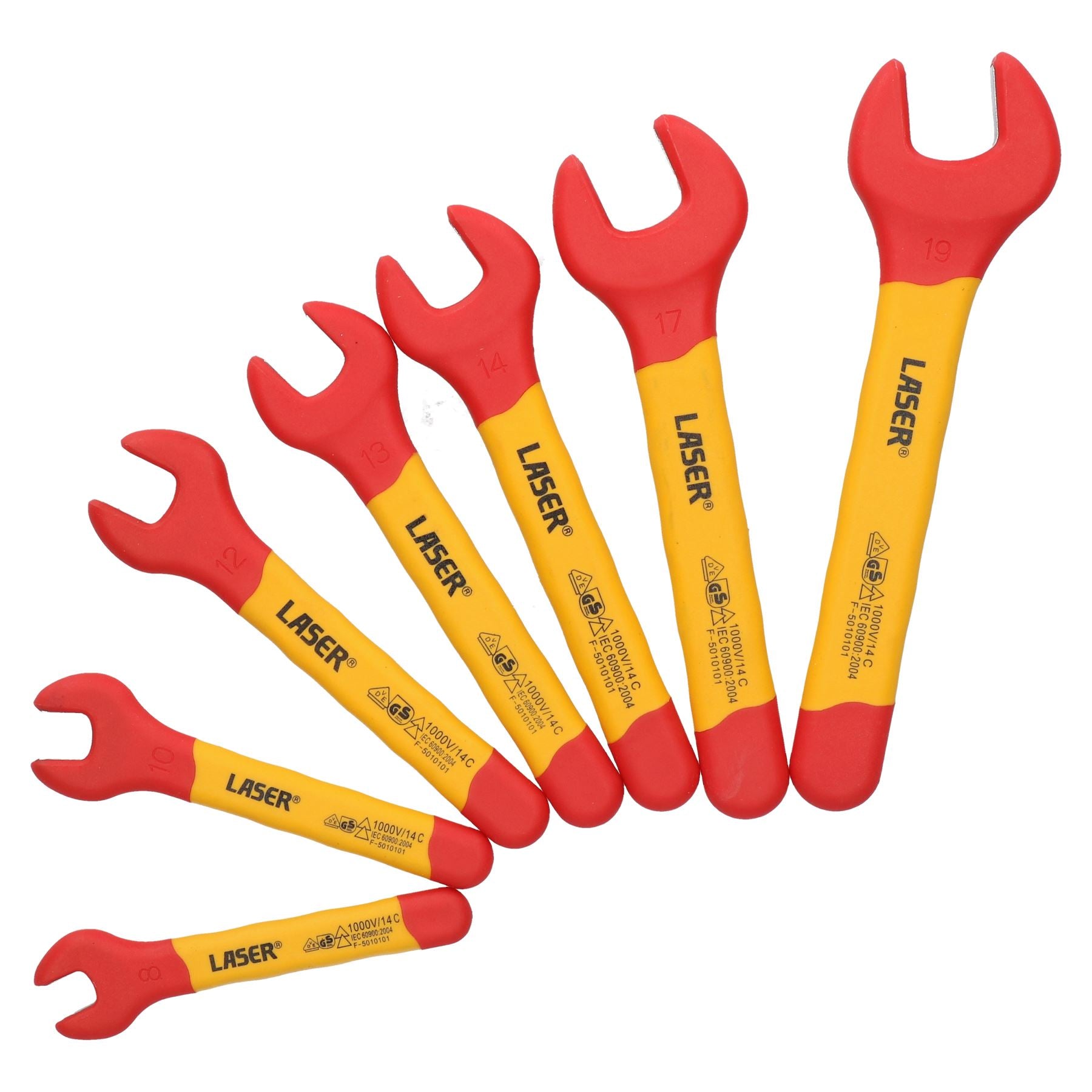 Metric MM Insulated VDE Spanner Set 6pc 10mm - 19mm GS Approved to 1000V