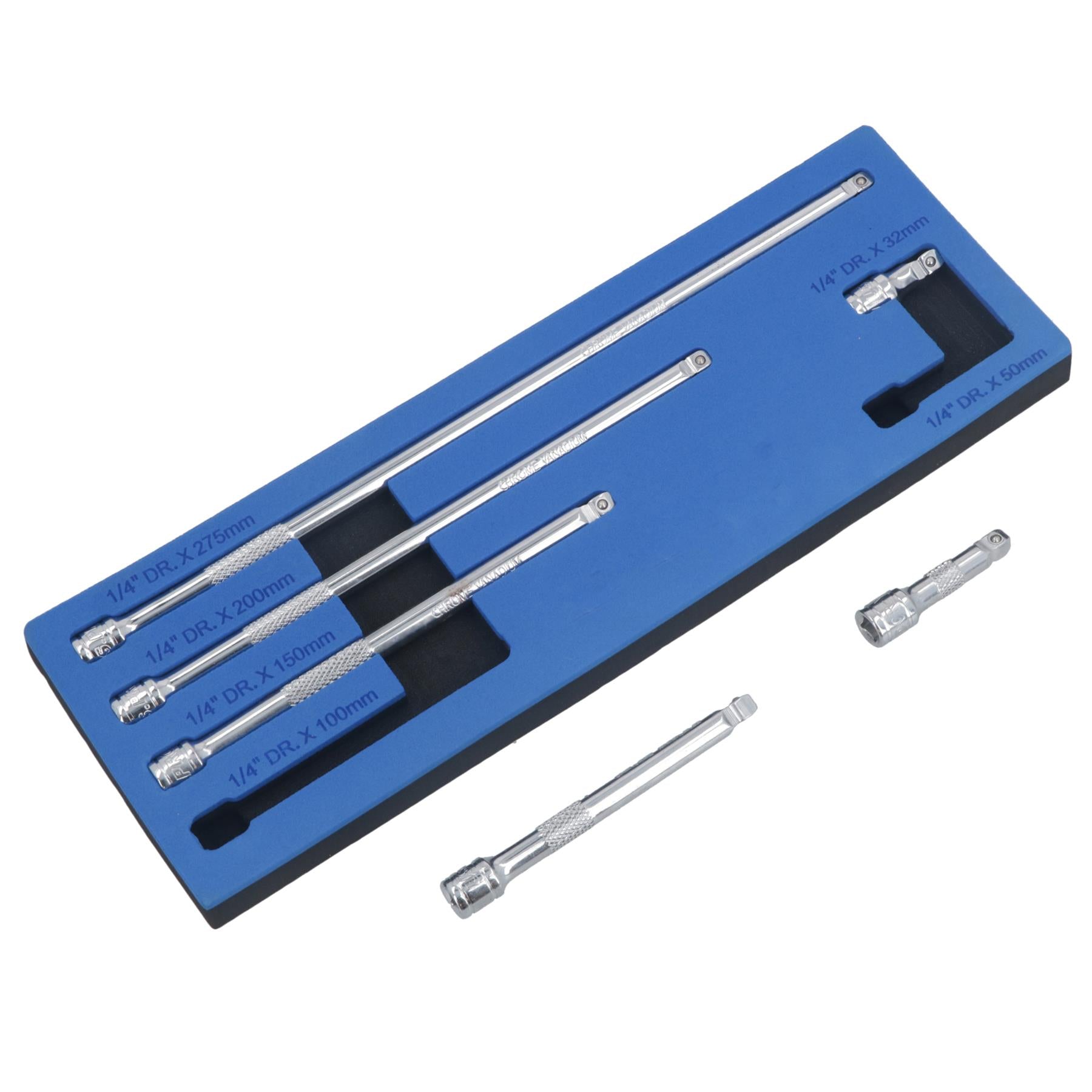 1/4" Antrieb Wobble Swivel Socket Extension Bar Set 6-teilig 50mm - 275mm Bergen