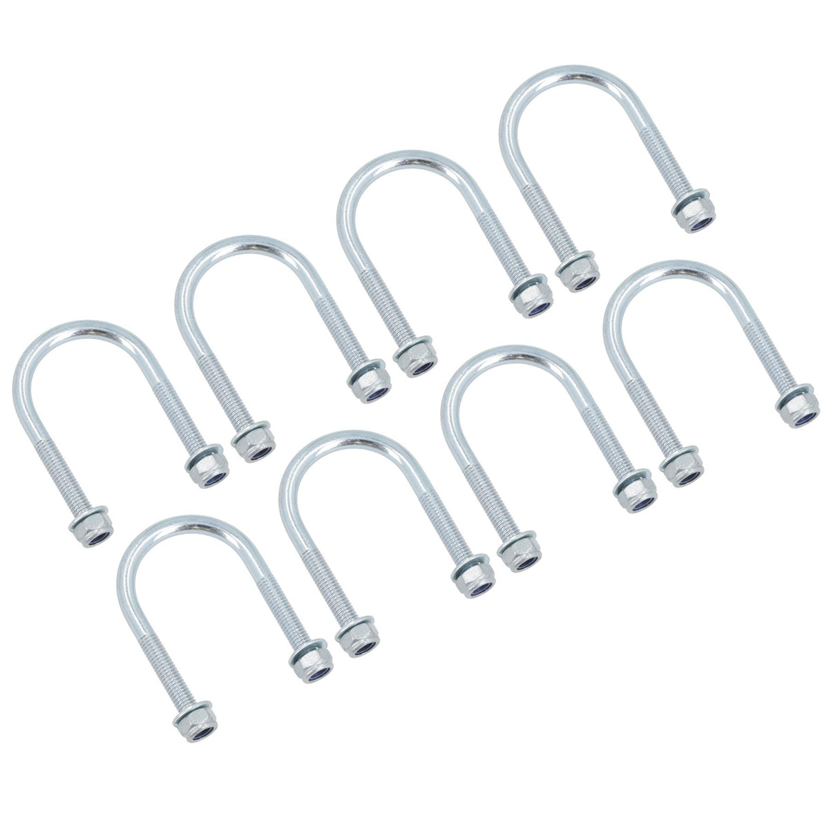 M8 Round Bend U Bolt 42mm x 70mm Width x Length Pipe Clamp Fixing