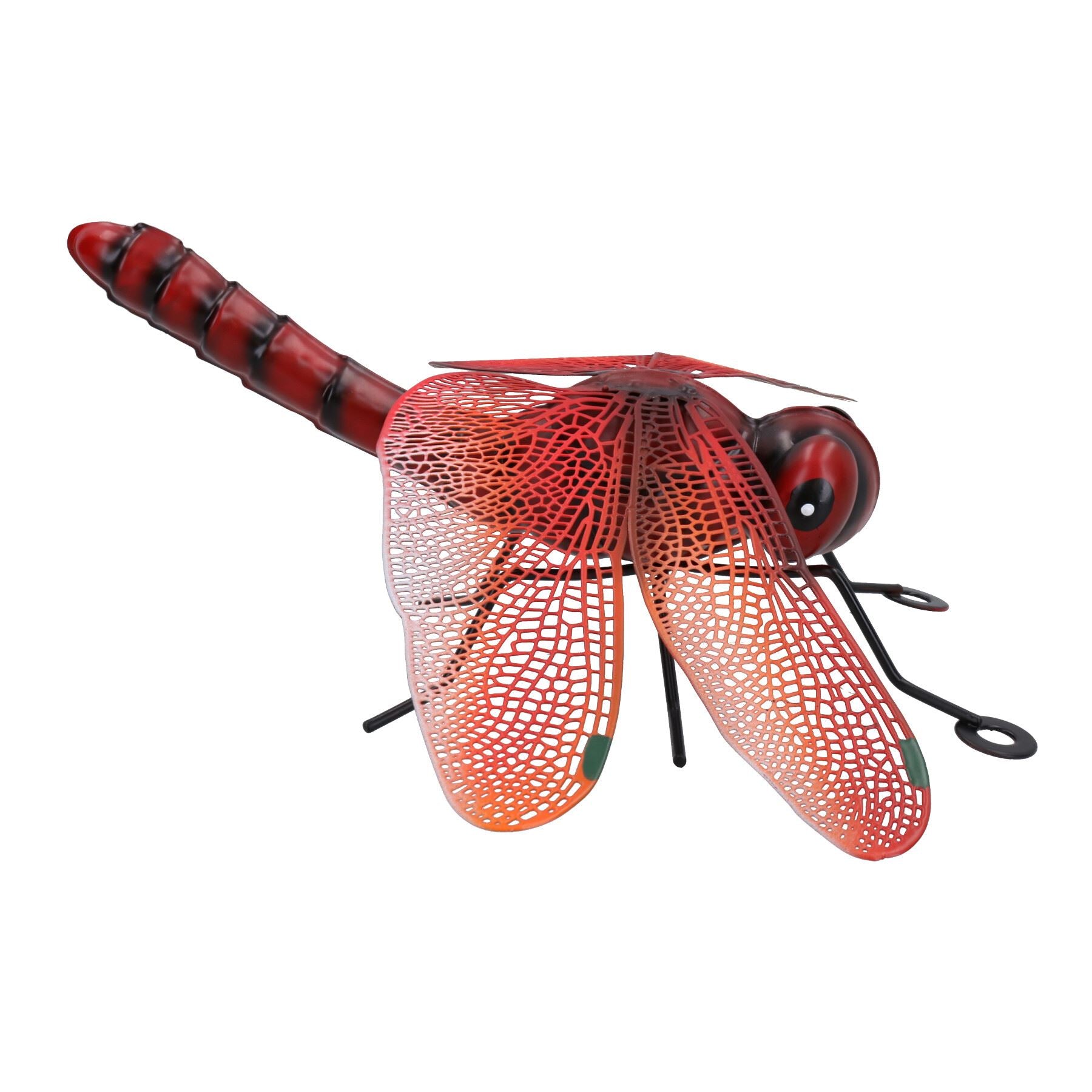 Small Metal Red Dragonfly Garden/Home Wall Art Ornament Gift 7x22x31cm
