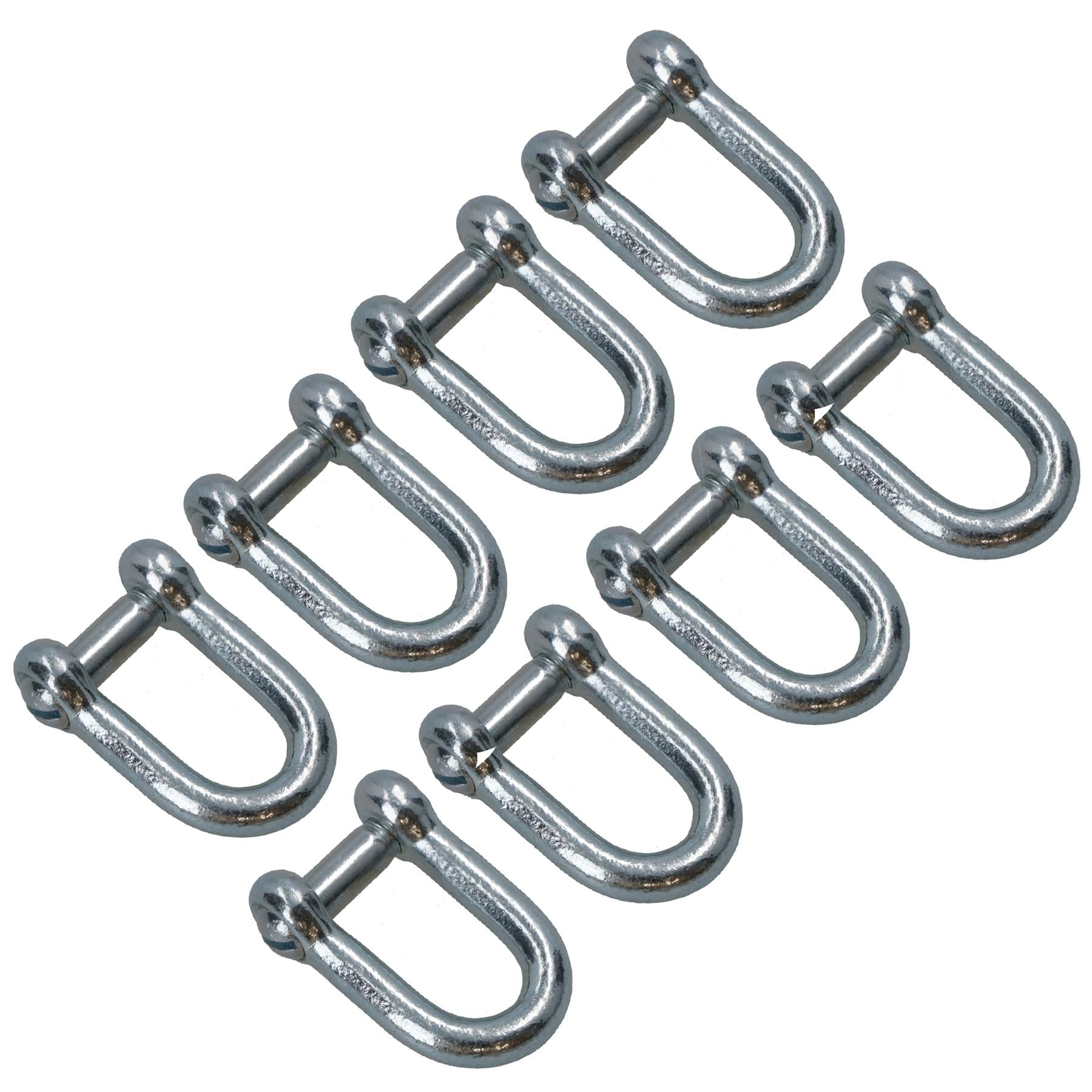 Galvanised D Shackle 6mm with Countersunk Pin Chain Link Chandlery