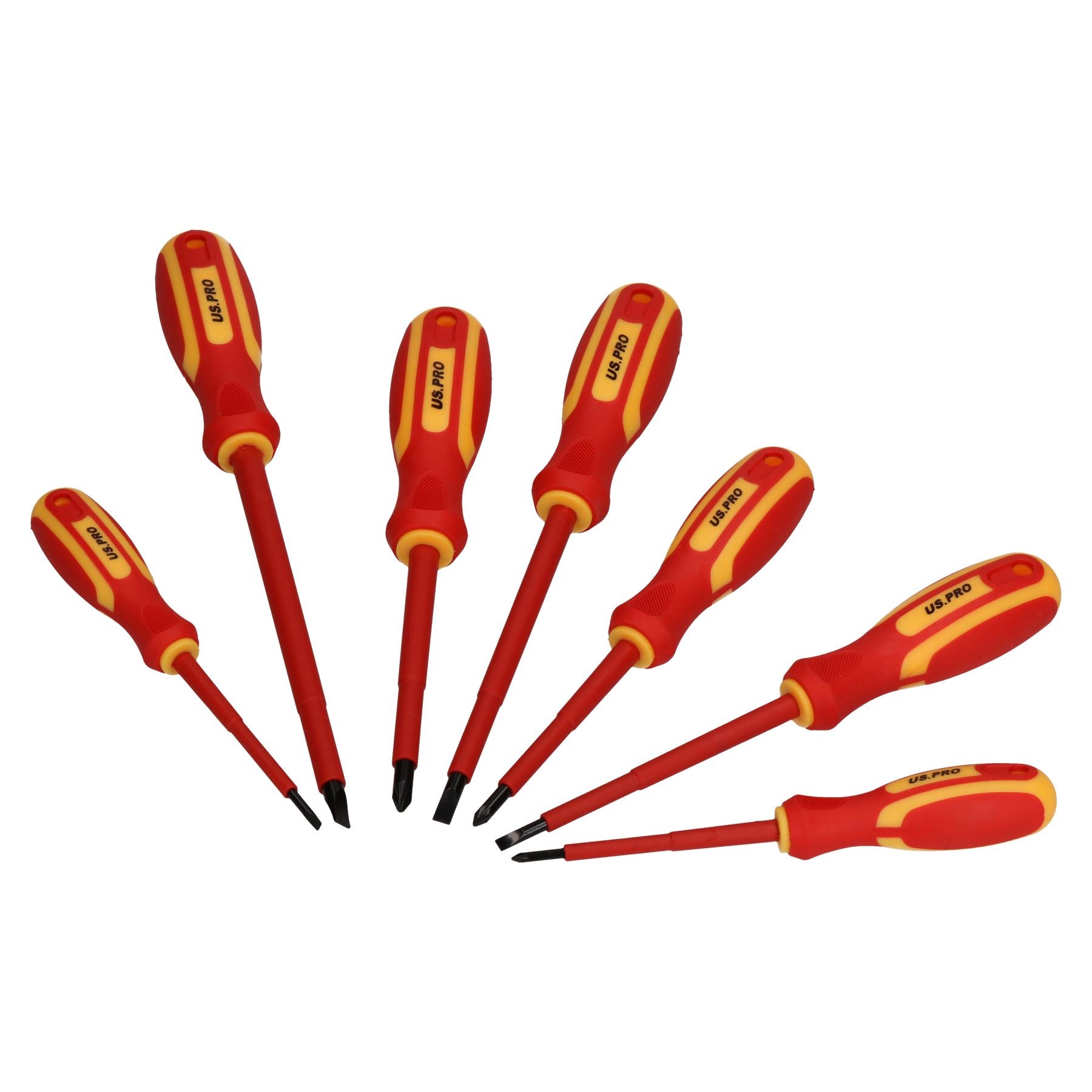 VDE Insulated Electricians Electrical Screwdriver Set Pozi and Flat Headed 7pc