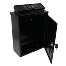 Gold Rose Letter Post Mail Box Metal Black Wall Door Gate House Lockable
