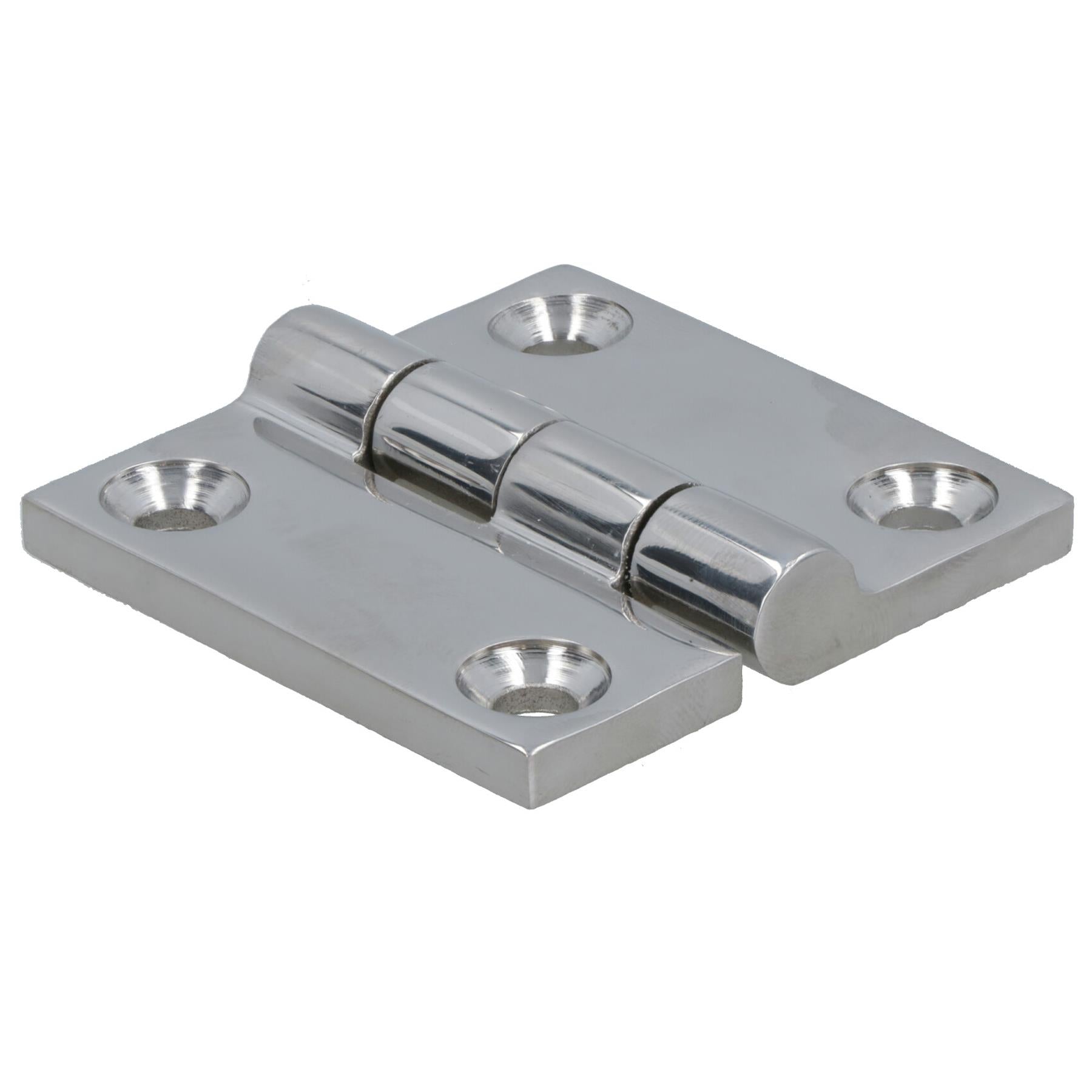 Polished Door Butt Hinge Stainless Steel 50mm x 50mm 316 Marine Cabin