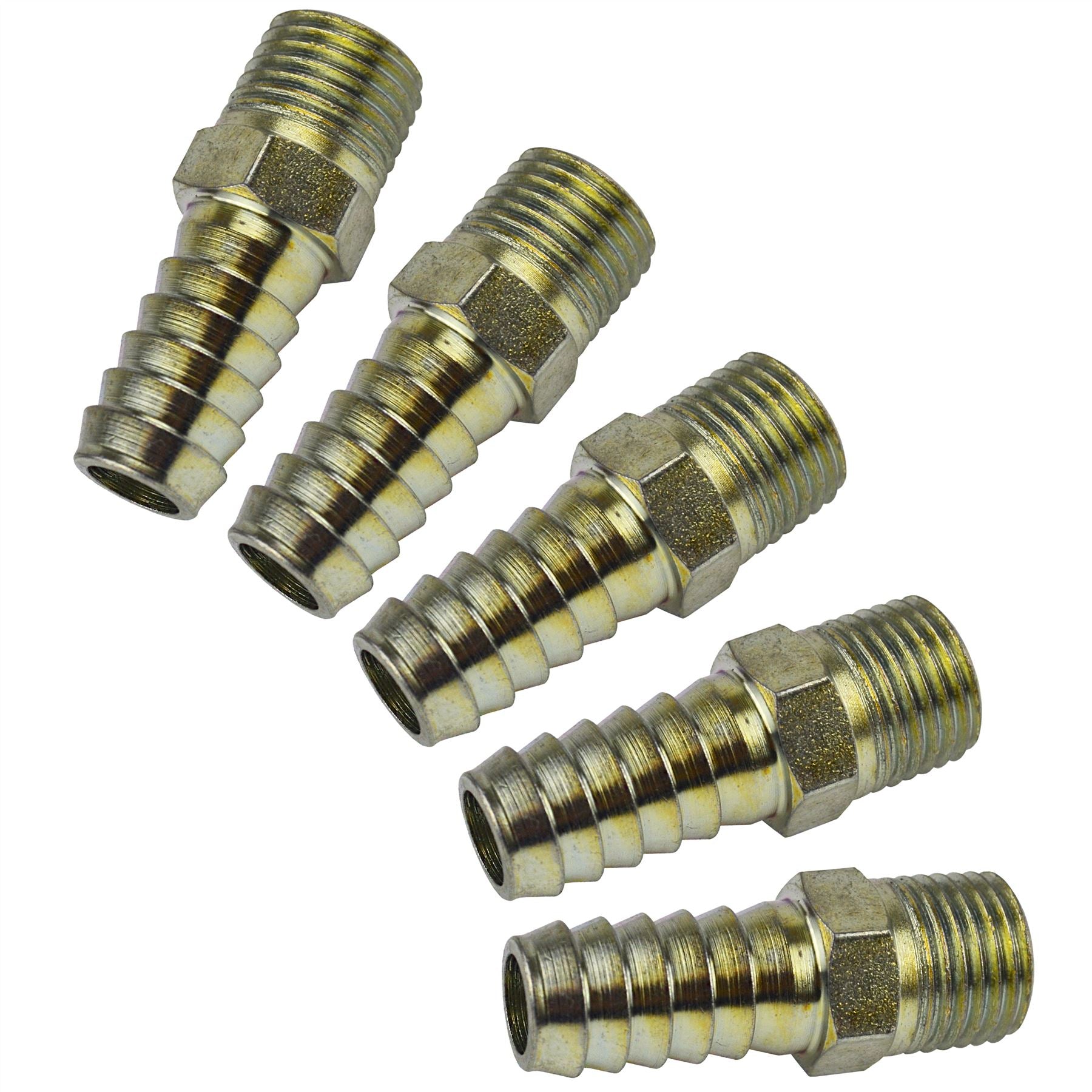 1/4" BSP Thread Fitting with Hose Tail for 3/16" 1/4" 5/16" 3/8" 1/2" Pipe Hose