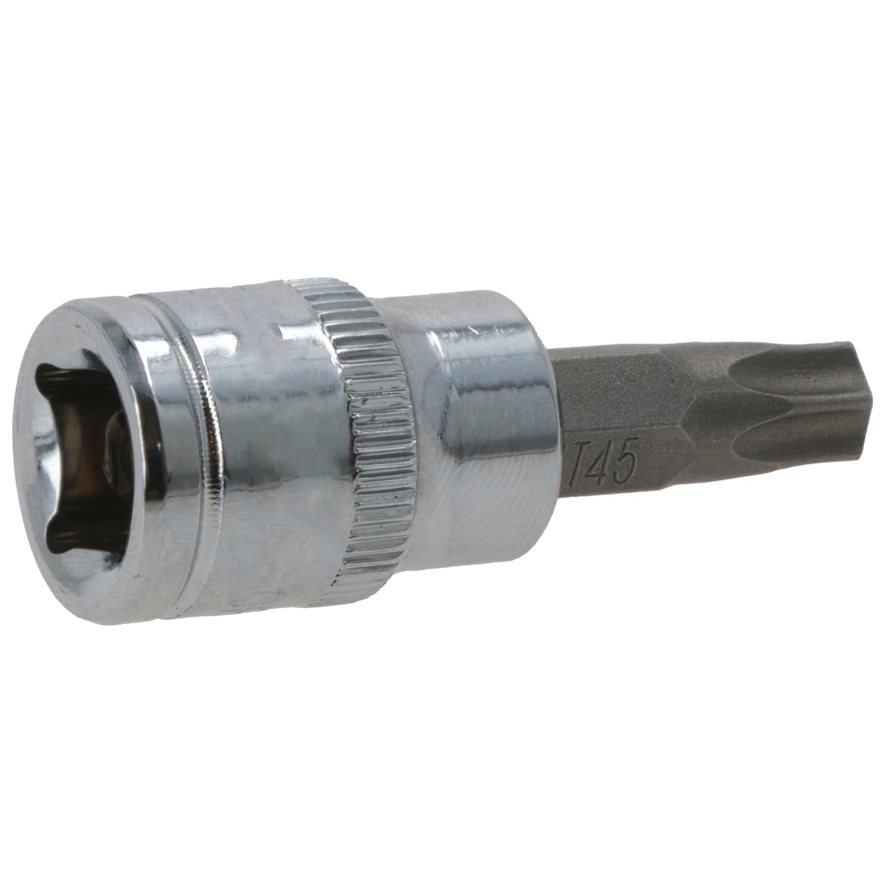 T45 Male Torx Bit Star Socket 3/8" Drive Standard Internal Chrome Vanadium Steel