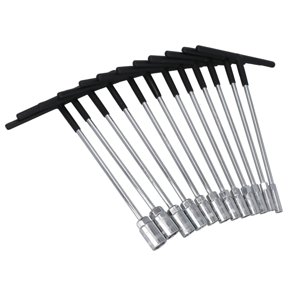 Metric T Bar Handle Sockets Spanner Wrench Nut Spinner 8 – 19mm 12pc Set