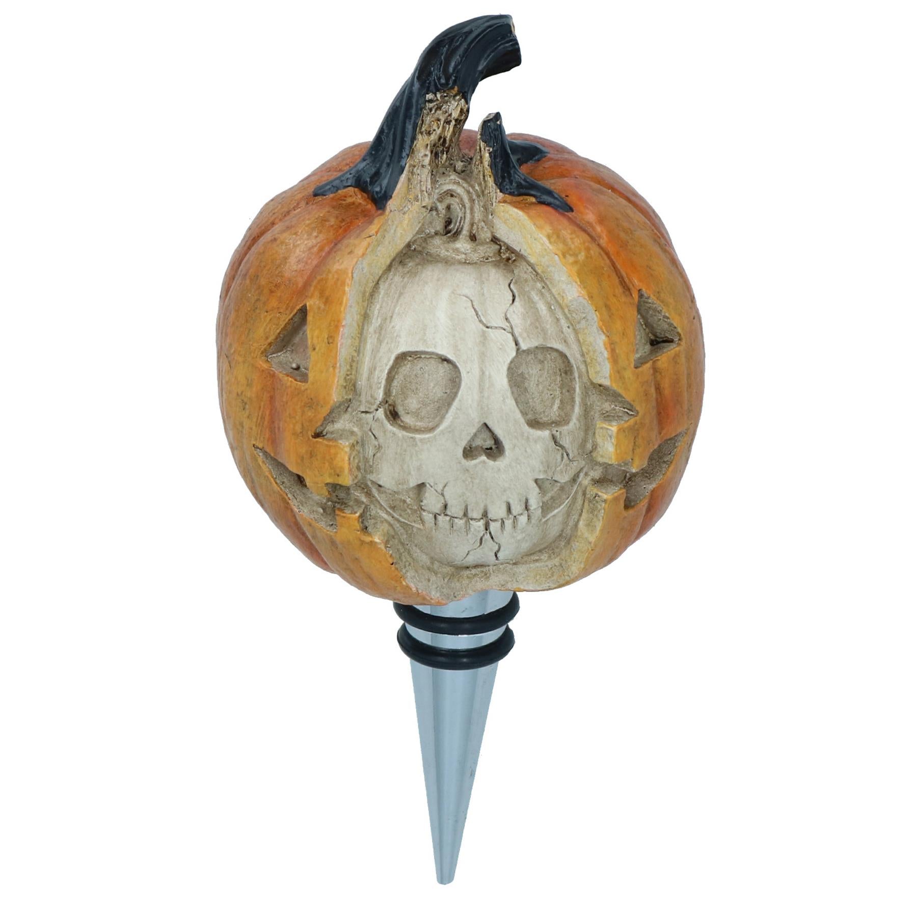 Pumpkin Skull Wine Bottle Stopper Topper Bung Cork Champagne Prosecco