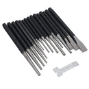 10pc Impact Hex Bit Socket Set 1/2'' Drive 4mm to 19mm &16pc Punch & Chisel Set