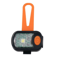 Orange Flashing Safety Waterproof Rectangle USB Blinker Light Night Dog Walk