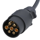 7 Pin Style Plug With Trailer Curly Extension Lead Cable 2 Metres For Ifor Williams