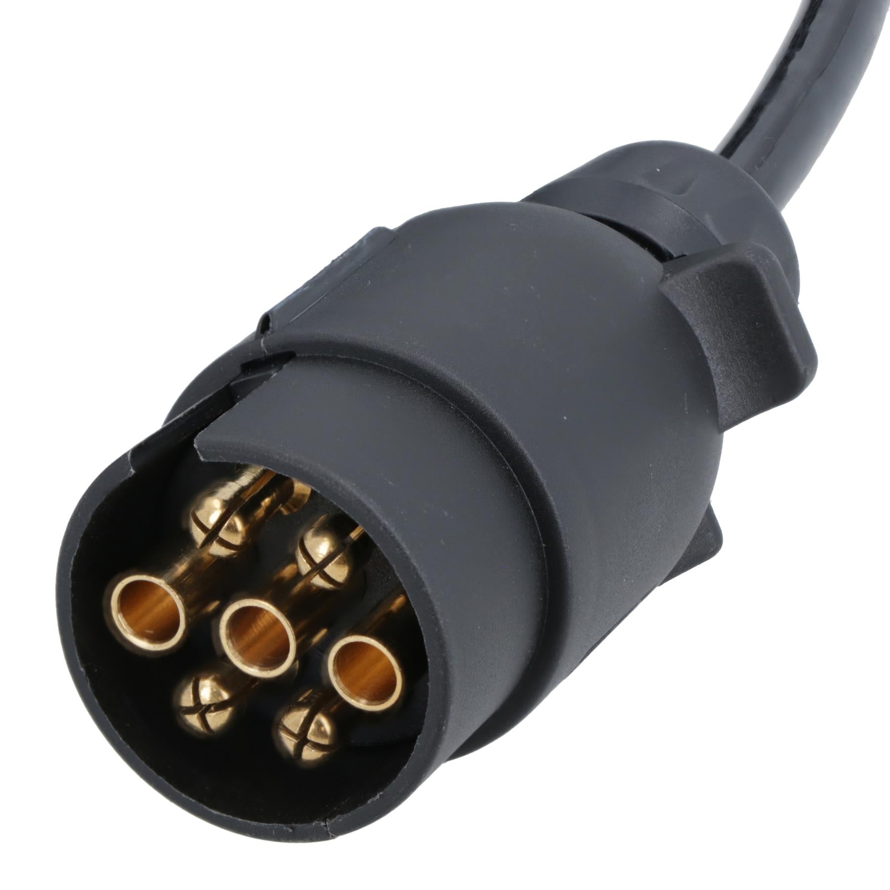 7 Pin Style Plug With Trailer Curly Extension Lead Cable 2 Metres For Ifor Williams