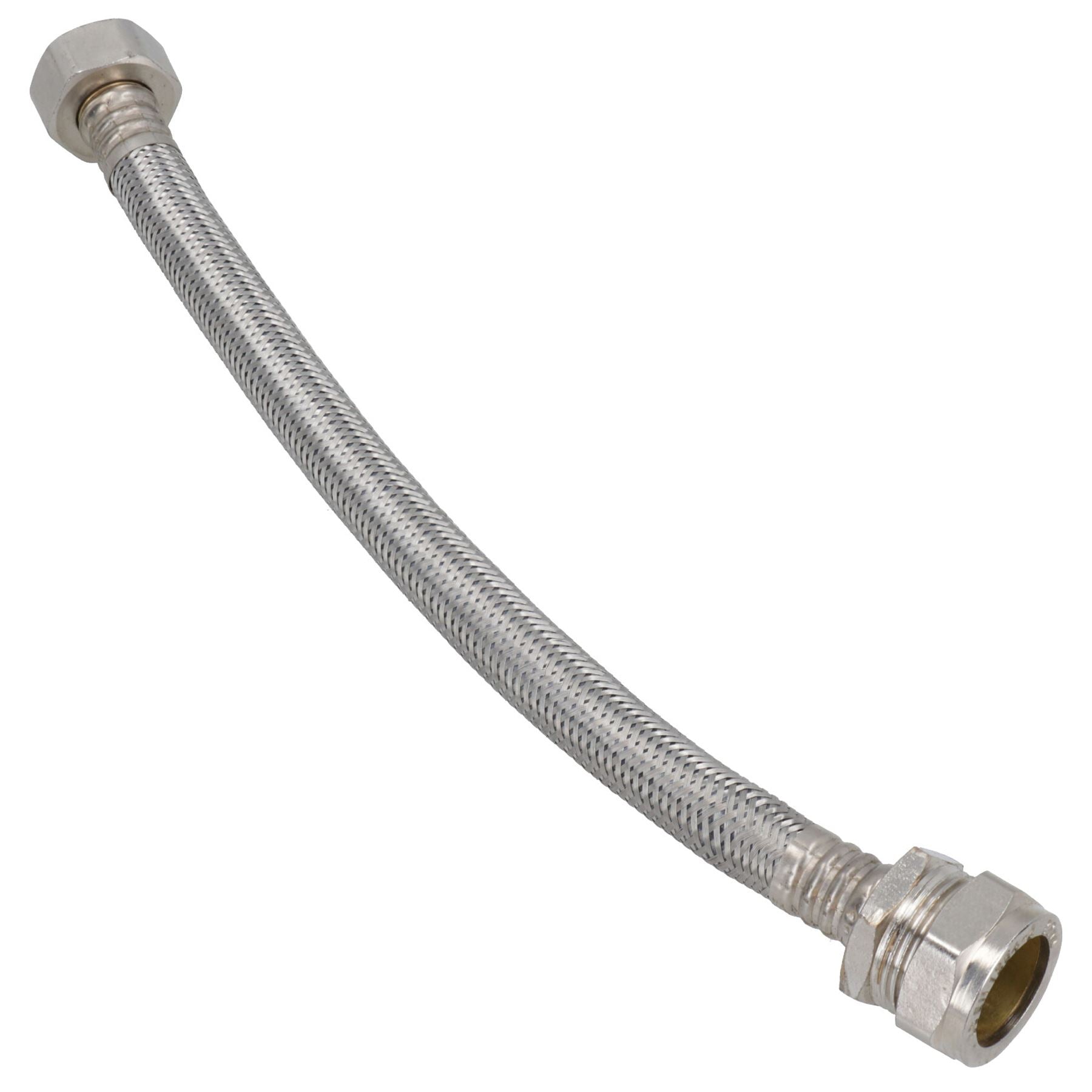 Raccord de robinet à compression flexible 22 mm x 3/4 po 300 mm en acier inoxydable tressé