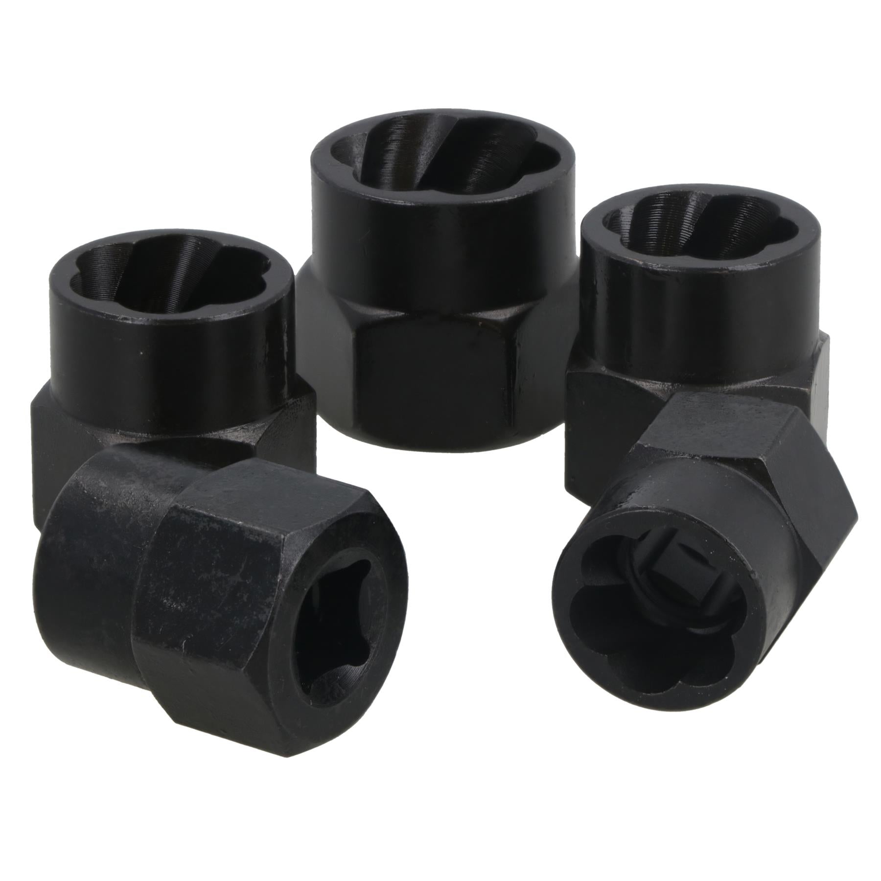 Lot de 5 douilles d'extraction pour écrous de boulons endommagés, entraînement 14 mm - 19 mm, 3/8"