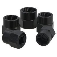 Lot de 5 douilles d'extraction pour écrous de boulons endommagés, entraînement 14 mm - 19 mm, 3/8"