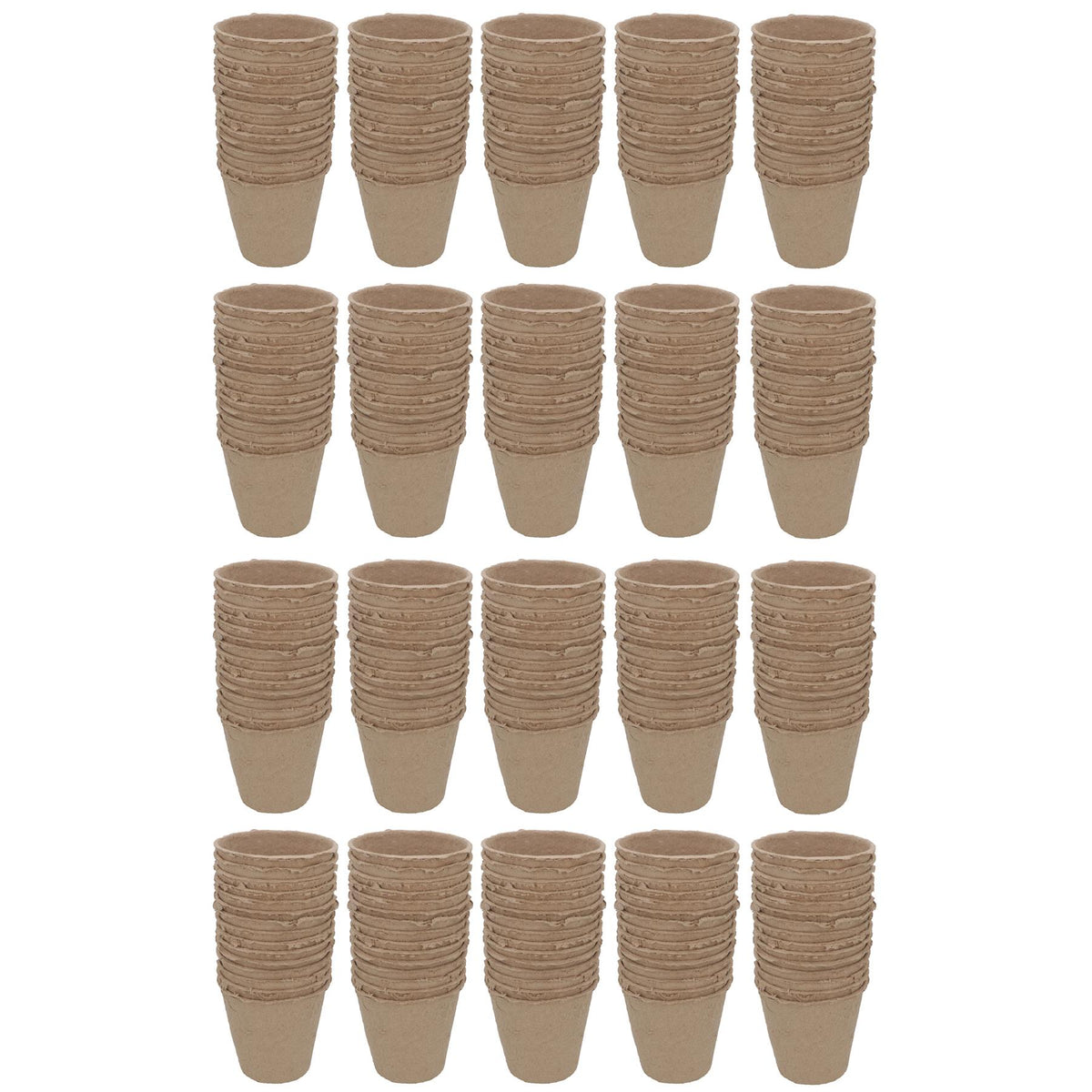 Biodegradable Fibre Plant Pots For Seeds Seedlings Cuttings Round 8 x 8cm