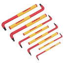 VDE-isolierte, extra lange Torx-Sternschlüssel T10 – T50, 9-teilig, Schutz bis 1000 V