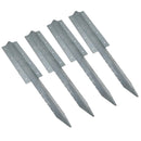 Garden Double Sleeper Straight Support Spike Stake Galvanised Steel 670mm