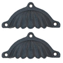 Furniture Door Pull Handle Cast Iron Cupboard Drawer Chest Shell Cup Clam