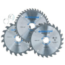 184mm TCT Circular Saw Blades Coarse – Fine 20 24 40 Teeth + Adaptor Rings