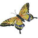 Large Metal Yellow Butterfly Wall Art Garden/Home Ornament 24X 37CM