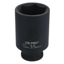 35mm 1/2" Drive Deep Impacted Thin Wall Walled Hub Nut Socket 6 Sided