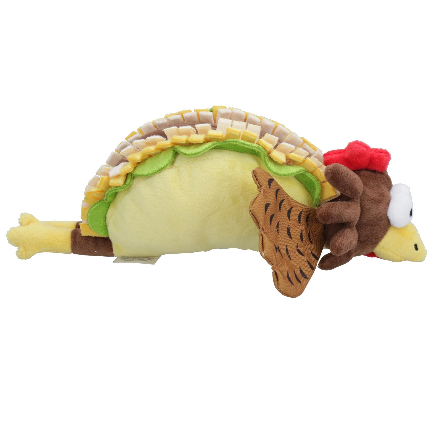 Dog Puppy Gift Chicken Wrap Food Themed Soft Plush Squeaky Play Toy Present