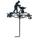 Black Smith Weather Vane Vain Wall Mount House Roof Pressed Steel Anvil Shed