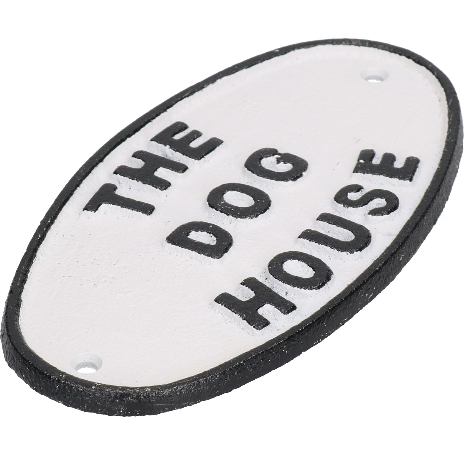 The Dog House Cast Iron Sign Plaque Door Wall House Fence Gate Garden Shed