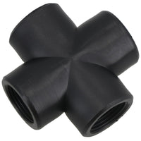 Polypropylene PP 3/4in BSP Female Threaded Cross Way Tee Piece 4 Way