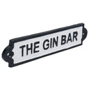 The Gin Bar Gusseisen Schild Plakette Wand Tür Zaun Tor Pfosten Haus Cocktail Pub