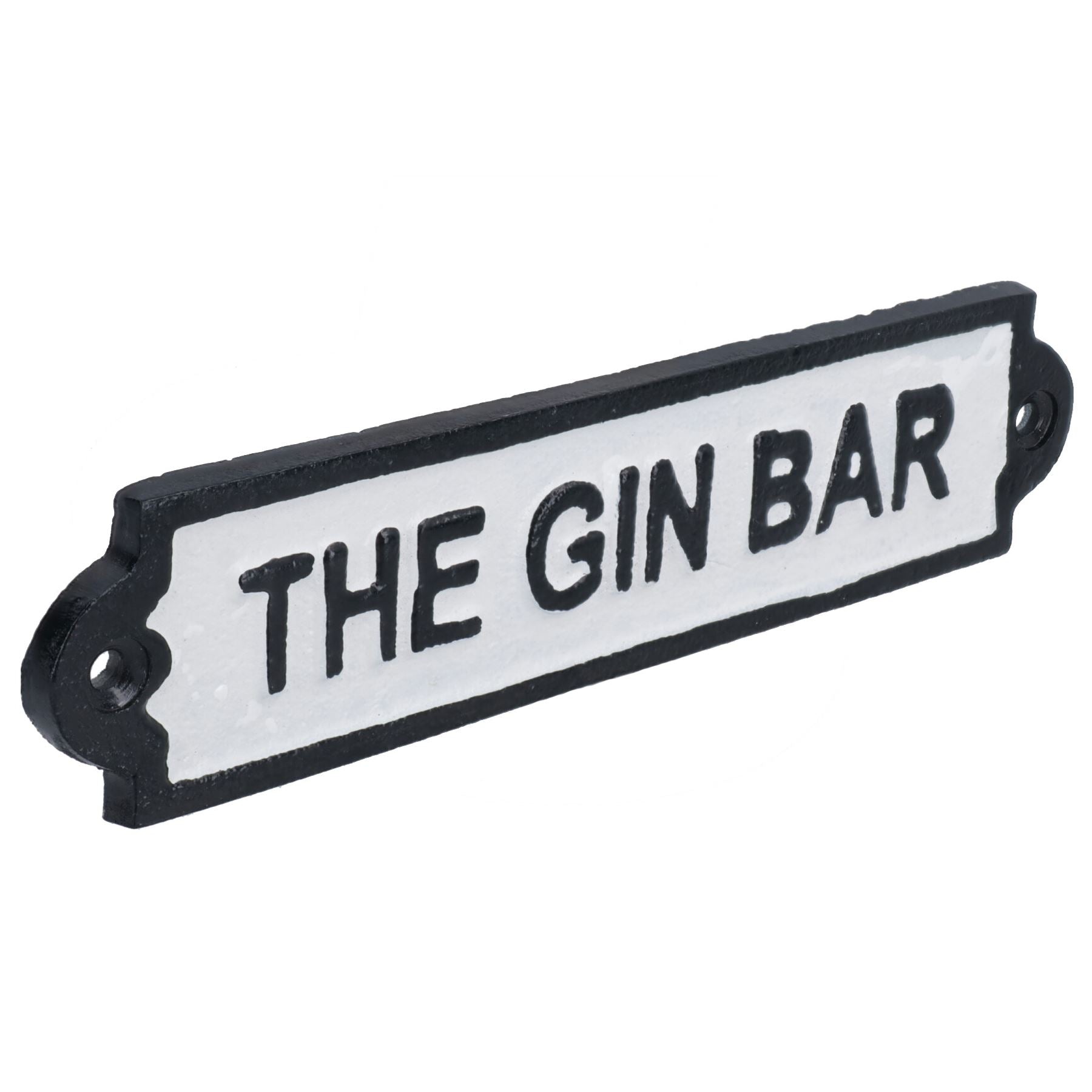 Le Gin Bar Plaque en fonte Porte murale Clôture Portail Poteau Maison Cocktail Pub