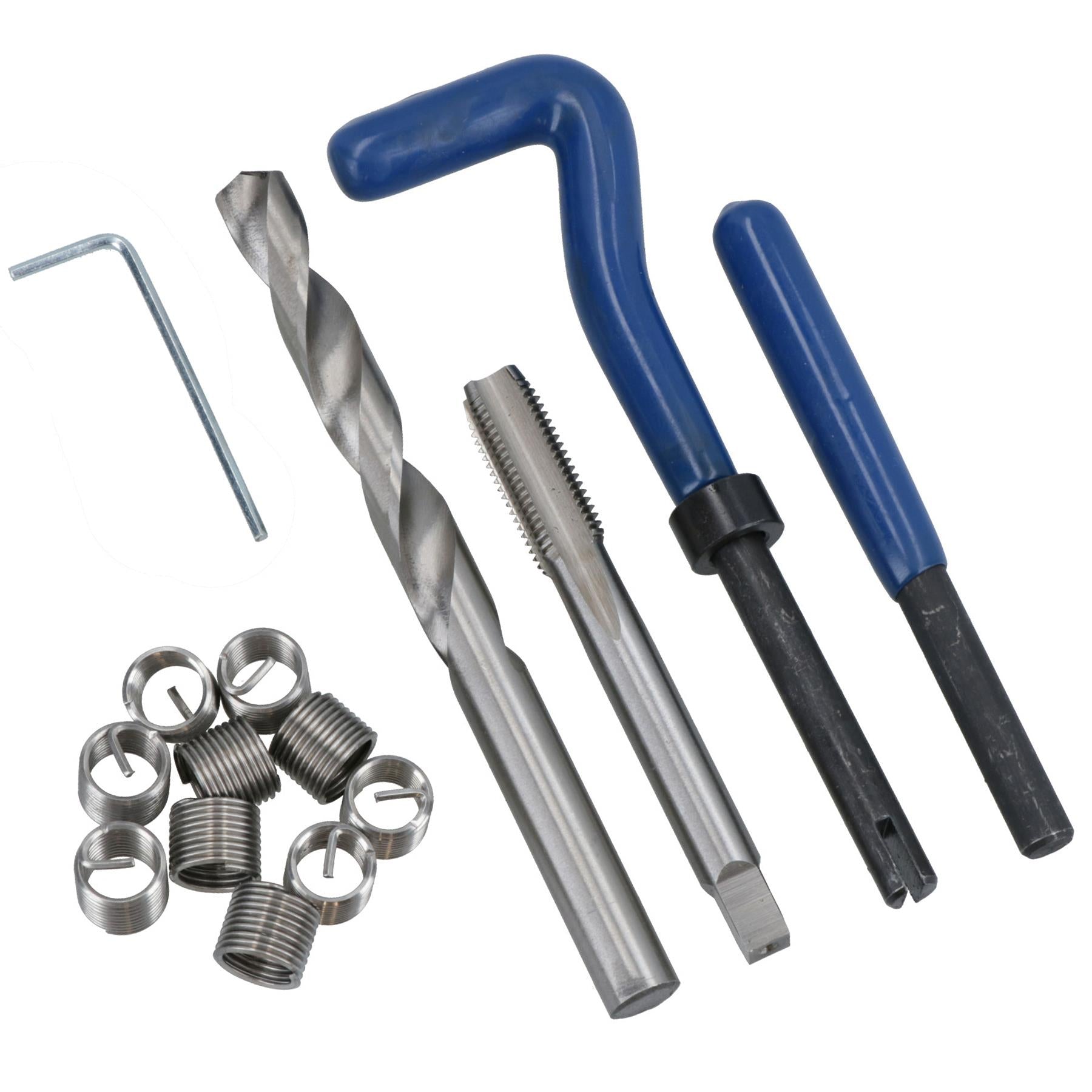 M10 x 1.25mm Metric Thread Repair Kit Helicoil Set for Damaged Threads 15pc