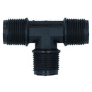 Polypropylene PP 3/4in BSP Male Threaded 90° Tee Piece Equal Tees