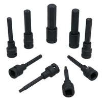 Metric Deep Impact Allen Hex Key Sockets 1/2in Drive 5 – 19mm 9pc 100mm