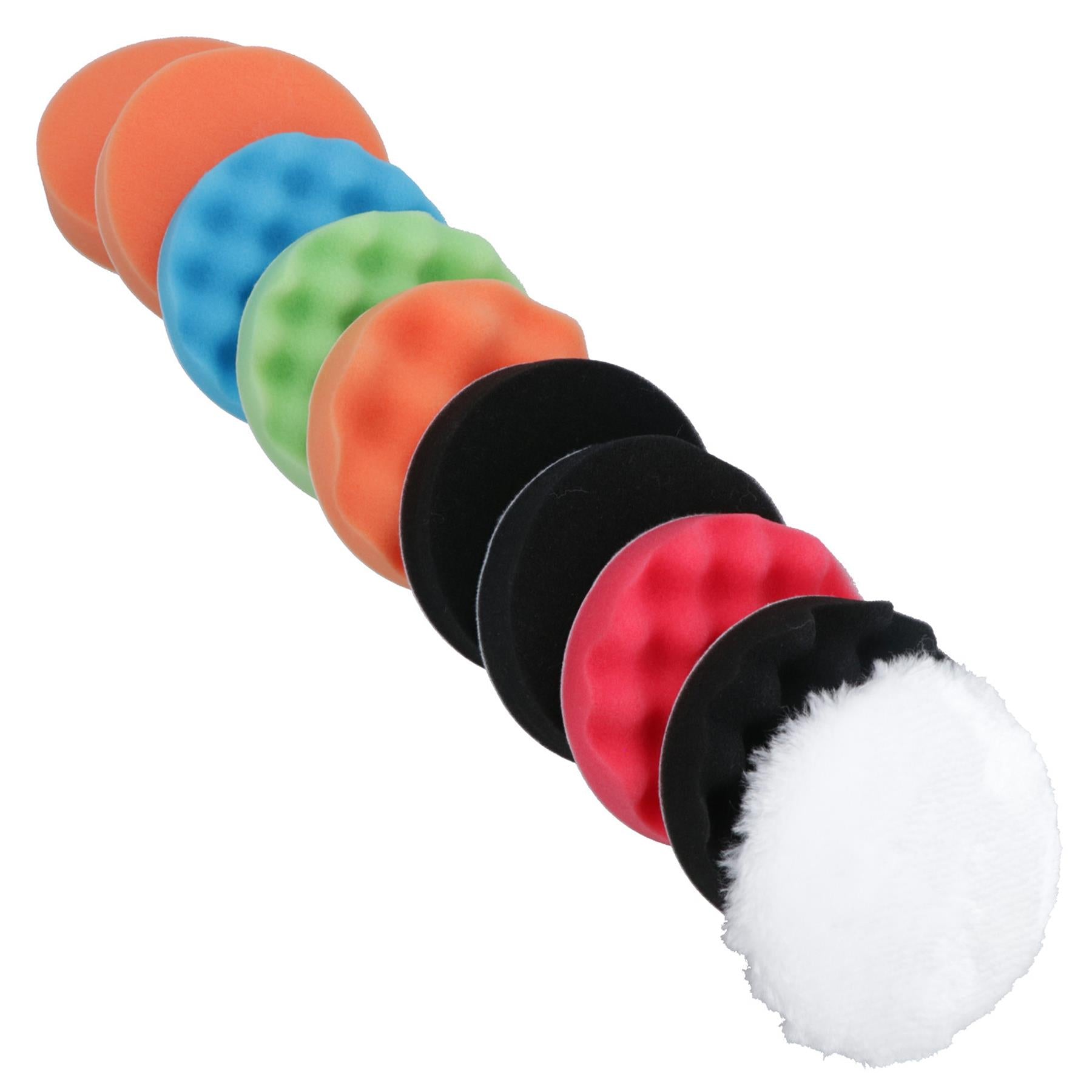 Buffing And Polishing Kit 115mm Pads Polisher M14 Drill Adapter Paint Metal 12pc