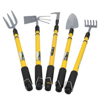 Outils de jardinage télescopiques Râteau, fourche, désherbeur, pelle et houe 25" - 37" Jardinage