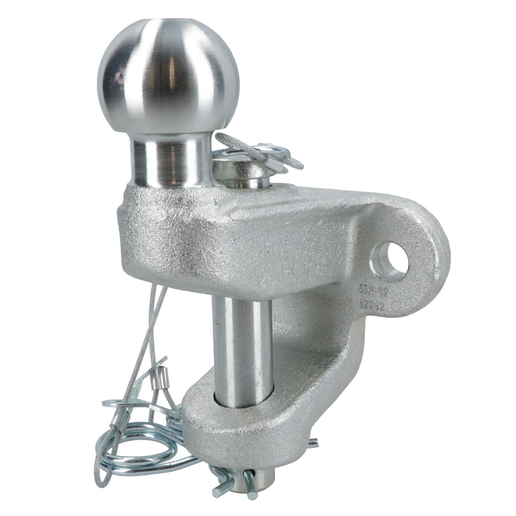 3.5 Ton Tow Bar Towing Ball And Pin Eye Coupling 50mm Ball 25mm Pin Silver