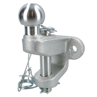 3.5 Ton Tow Bar Towing Ball And Pin Eye Coupling 50mm Ball 25mm Pin Silver