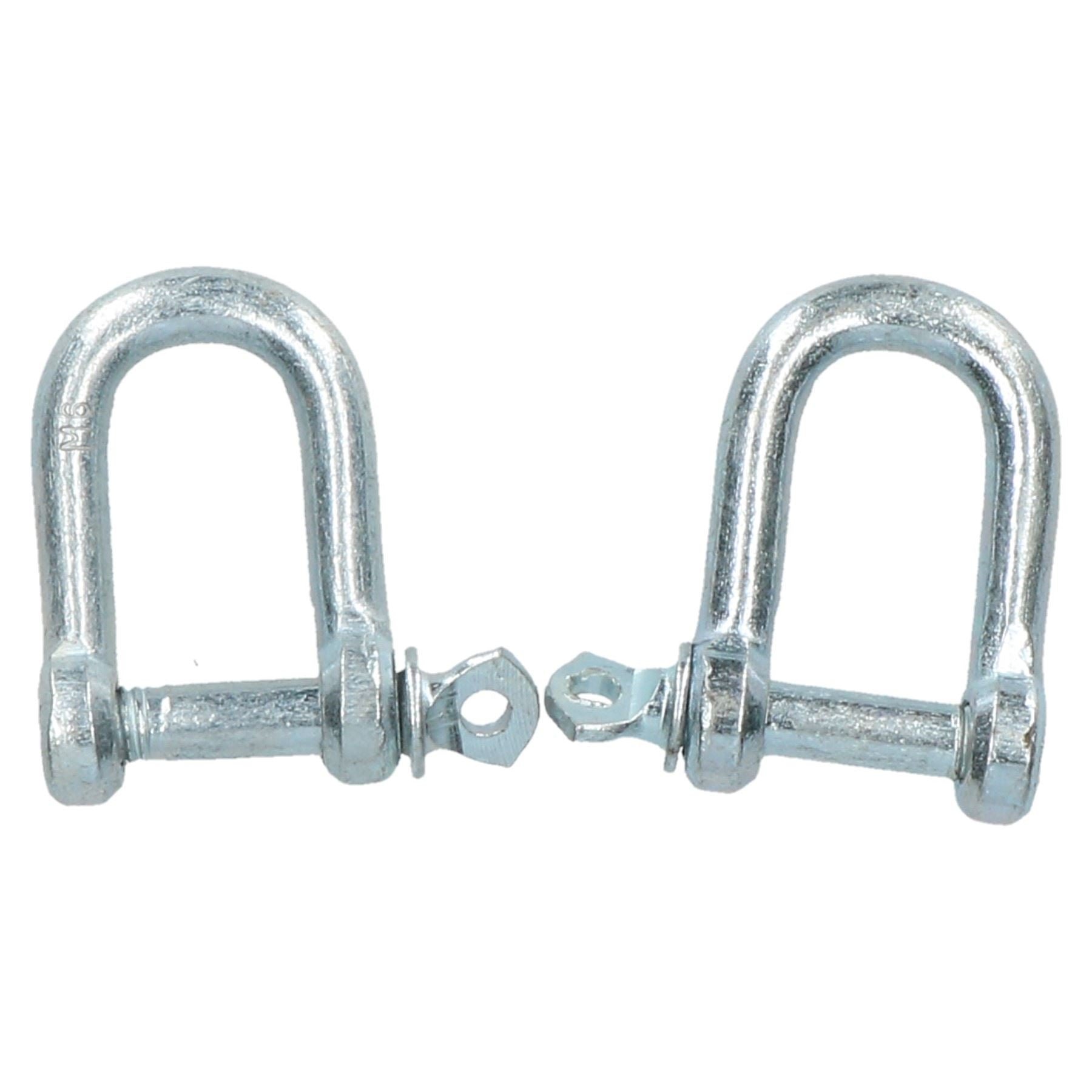 6mm Galvanised Dee D Shackle 2 Pack Chandlery Marine Rigging Shackle