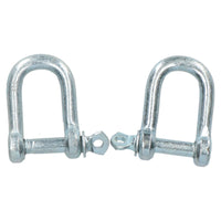 6mm Galvanised Dee D Shackle 2 Pack Chandlery Marine Rigging Shackle