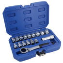 3/8in and 1/2in Drive Go Through Go-Thru Metric Socket Set 10 – 24mm 17pc