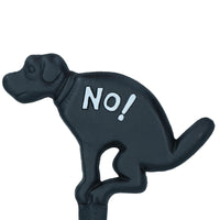 No Dog Fouling Poo Warning Sign Plaque Stake Cast Iron Garden Yard Lawn